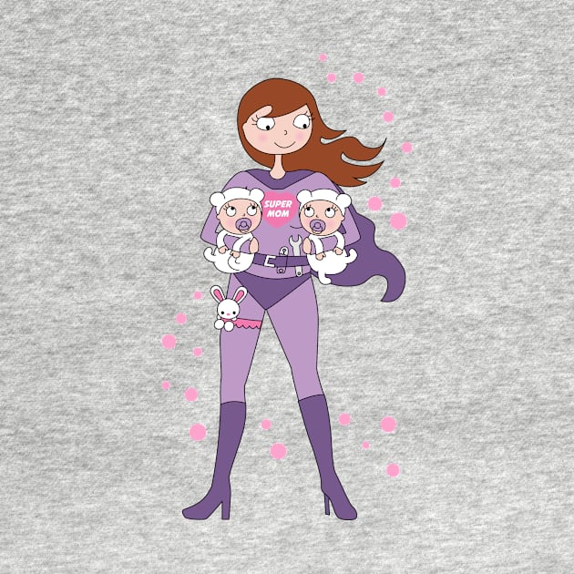 Supermom twins - brown hair by Cuddles and chaos